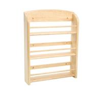 T&G 10398 Scimitar 18-Jar Wall Spice Rack in Hevea, 32 x 7.5 x 41.5 cm (Includes Fixings)