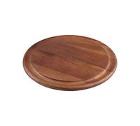 T&G 10955 Tuscany Round Chopping Board with Groove in Acacia, 29.4 x 1.5 cm, Brown