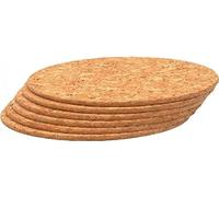 FSC Round Cork Placemats 22cm Brown Pack of 6 T&G Brown One Size