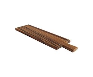 T&G 9735 Baroque Long Paddle Chopping Board with Groove in Rustic Acacia, 46 x 12 x 1.5 cm, Brown