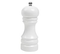 T&G Classic Capstan Hevea Salt Mill with Gloss Finish, 15 cm, White