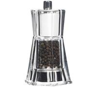 T&G Classic Flare Clear Acrylic 2-in-1 Combi Pepper Mill and Salt Shaker, 12 cm