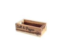 T&G Rustic Acacia Food Glorious Food ‘Salt & Pepper’ Mill Crate/Work Surface and Dining Table Protector, 16 x 9 x 5 cm 27051