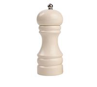 T&G Classic Capstan Hevea Pepper Mill with Gloss Finish, 15 cm, Cream