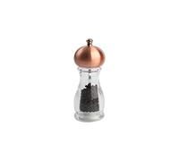 T&G Woodware Classic Globe Clear Acrylic Pepper Mill with Copper Finish Top, Small, 15 cm, Transparent, 12902