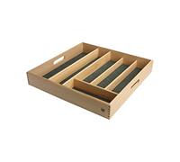 T&G Woodware Cutlery Tray Draw Size in Beech with Green Lining