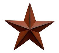 T&Garice Dimensional Metal Antique Barn Stars Wall Decor Rustic Country Primitive 3D Barn Star 4th July Wall Indoor Outdoor
