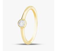 T. H. Baker 14ct Yellow Gold 0.18ct Brilliant Cut Diamond Solitaire Ring RC39107KY14DD