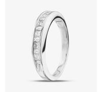 T. H. Baker 18ct White Gold 0.50ct Princess & Baguette Cut Diamond Half Eternity Ring R10548W-0.50 N