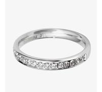 T. H. Baker 18ct White Gold 2.5mm Diamond Grain Set Court Wedding Ring WG10/2.5R125 18W HSI