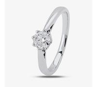 T. H. Baker 18ct White Gold Eight Claw Cathedral-Set Diamond Solitaire Ring (min 0.50ct) CR11065/18KW