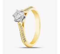 T. H. Baker 18ct Yellow Gold 0.70ct Brilliant Cut Diamond Shoulder Set Solitaire Ring RI-2412(5.5) 18YP M