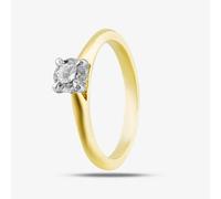 T. H. Baker 18ct Yellow Gold 0.70ct Brilliant Cut Diamond Solitaire Ring 10638/18PT/M0.70 (M)