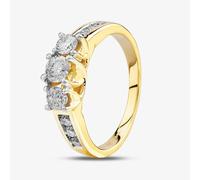 T. H. Baker 18ct Yellow Gold 1.00ct Three Stone Diamond Shoulder Ring TH010325112140 - L