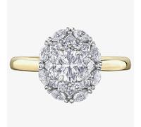 T. H. Baker 18ct Yellow Gold 1.15ct Multi-Cut Diamond Cluster Ring 30886YW/115-18