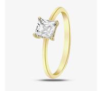 T. H. Baker 9ct Gold Single Stone 5mm Cubic Zirconia Ring 1.84.6209 - O