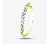 T. H. Baker 9ct Two Colour Gold 0.05ct Diamond Half Eternity Ring 50L67WG/05-10 - Q