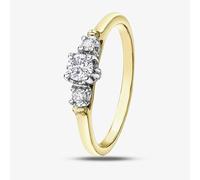 T. H. Baker 9ct Two Colour Gold 0.25ct Diamond Ring 2030YW/25-10 - L