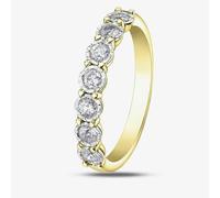 T. H. Baker 9ct Two Colour Gold 0.35ct Diamond Half Eternity Ring 50L67WG/35-10 - L