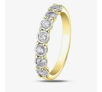 T. H. Baker 9ct Two Colour Gold 0.35ct Diamond Half Eternity Ring 50L67WG/35-10 - Q