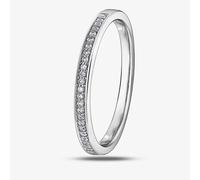 T. H. Baker 9ct White Gold 0.08ct Diamond Half-Eternity Wedding Ring 30388WDWG/20-10 - N