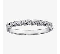 T. H. Baker 9ct White Gold 0.08ct Diamond Rope Half Eternity Ring CH565WG-10 - K