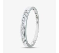 T. H. Baker 9ct White Gold 0.15ct Diamond Channel Set Half Eternity Ring PR04828W - L