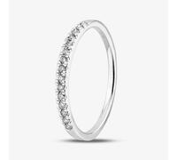 T. H. Baker 9ct White Gold 0.15ct Diamond Pavé Set Half Eternity Ring TH014834R - R