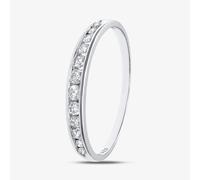 T. H. Baker 9ct White Gold 0.25ct Graduating Diamond Half Eternity Ring PR04775W - M