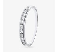T. H. Baker 9ct White Gold 0.25ct Graduating Diamond Half Eternity Ring PR04775W - O