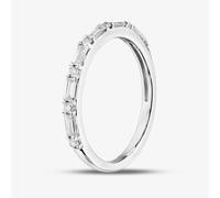 T. H. Baker 9ct White Gold 0.25ct Mixed Cut Lab Grown Diamond Half Eternity Ring LGR45675-25 - M