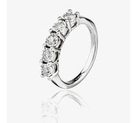 T. H. Baker 9ct White Gold 0.50ct Diamond Five Stone Ring TH010362R - Q