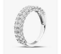 T. H. Baker 9ct White Gold 1.00ct Lab Grown Diamond Two Row Ring LGR34374-100CH - M