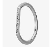 T. H. Baker 9ct White Gold 1.5mm Beaded Edge Diamond Dipped Wedding Ring 9292/9W/DQ7