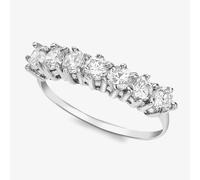 T. H. Baker 9ct White Gold 7-Stone Crystal Half Eternity Ring 5.84.5211 - Q