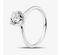 T. H. Baker 9ct White Gold Certified Lab Grown 2.00ct Brilliant Cut Diamond Solitaire Ring LGR43281-200A - Q