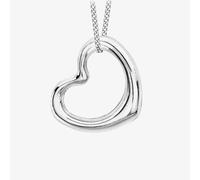 T. H. Baker 9ct White Gold Open Heart Necklace 5.61.8659