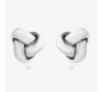T. H. Baker 9ct White Gold Tiny Triple Knot Earrings 5.55.6239