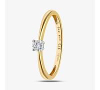 T. H. Baker 9ct Yellow Gold 0.10ct Solitaire Diamond Ring PR04304Y9DD - M