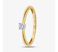 T. H. Baker 9ct Yellow Gold 0.10ct Solitaire Diamond Ring PR04304Y9DD - O