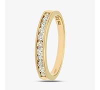 T. H. Baker 9ct Yellow Gold 0.25ct Diamond Channel Set Half Eternity Ring PR03626Y - P