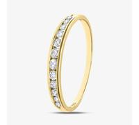 T. H. Baker 9ct Yellow Gold 0.25ct Graduating Diamond Half Eternity Ring PR04775Y - O