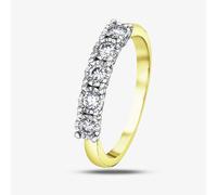 T. H. Baker 9ct Yellow Gold 0.33ct Diamond Half Eternity Ring 50M02YW/33-10 - M