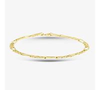 T. H. Baker 9ct Yellow Gold 7.5 Inch Figaro Chain Bracelet HF080-7.5