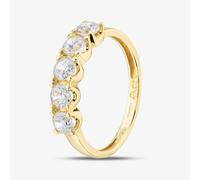 T. H. Baker 9ct Yellow Gold Cubic Zirconia Five Stone Half Eternity Ring 1.84.8319 - N