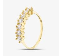 T. H. Baker 9ct Yellow Gold Cubic Zirconia Seven Stone Half Eternity Ring 1.84.5211 - M