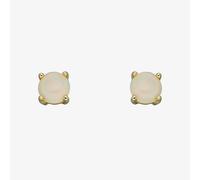 T. H. Baker 9ct Yellow Gold Opal October Birthstone Stud Earrings GE2335