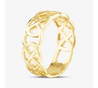 T. H. Baker 9ct Yellow Gold Open Celtic Style Band Ring S1605Y - N