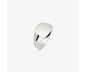 T. H. Baker Argentium Maidens Cushion Medium Signet Ring MCM-ARG-MED