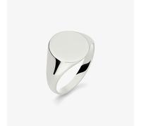 T. H. Baker Argentium Oxford Oval Medium Signet Ring SOM-ARG-MED